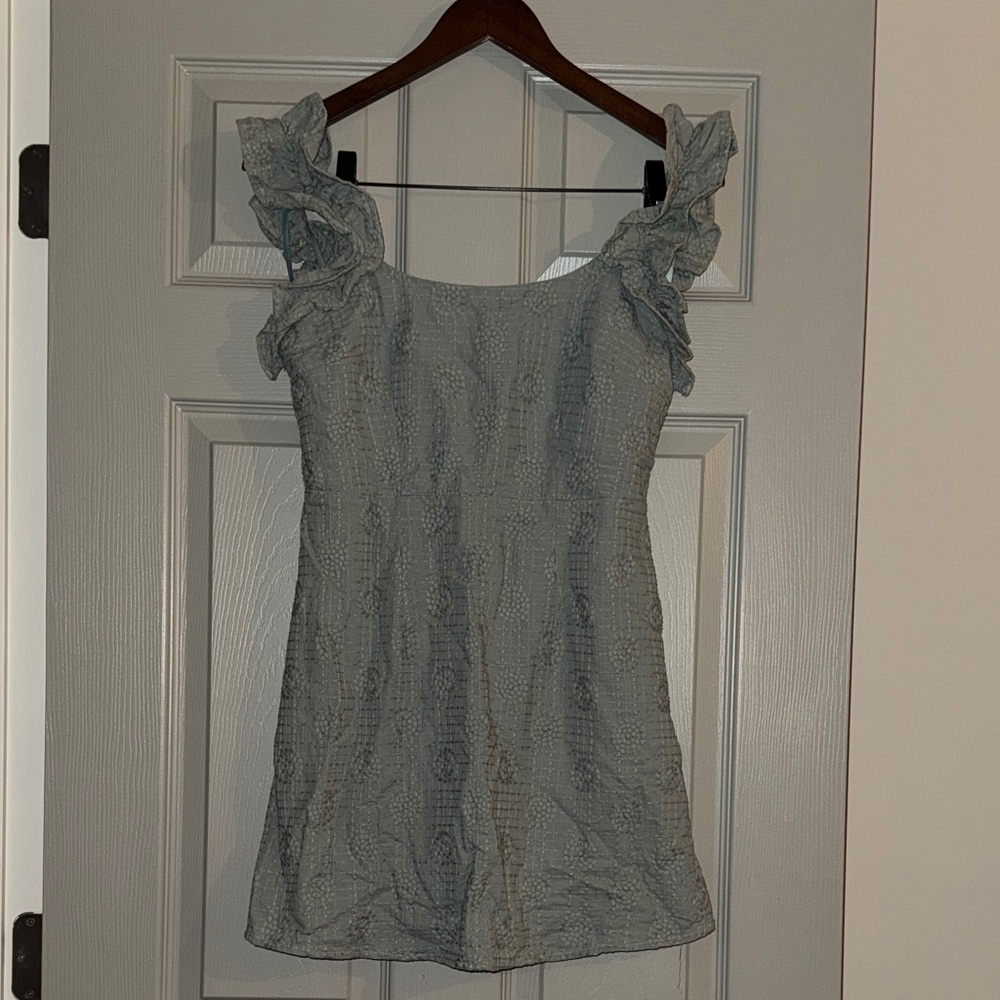 Verge Girl Ruffled Sleeve Textured Dress